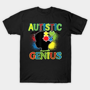 Autism T-ShirtAutism Genius Autism Awareness T Shirt For Women Men Kids T-Shirt T-Shirt